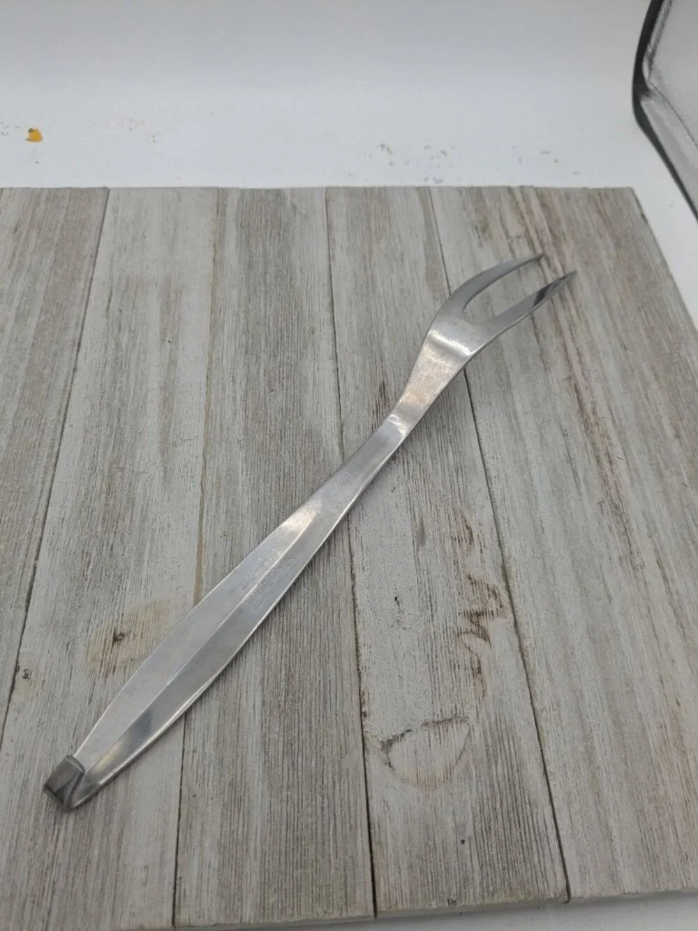 Vintage Regent Sheffield Solid Stainless Steel Meat Serving Fork Star Design